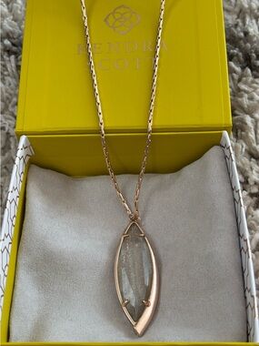 Kendra Scott Milla Long Necklace in Rose Gold